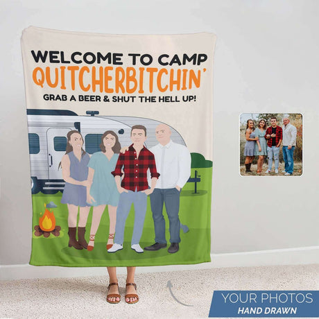 Create Lasting Memories with a Personalized Camping Blanket - Custom Camper Gift