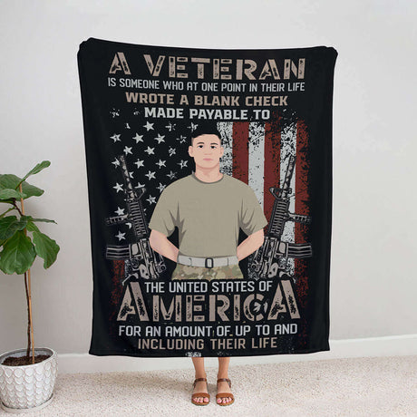 Personalized Veteran Blanket