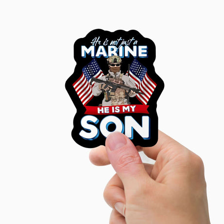 Custom my son is a marine sticker