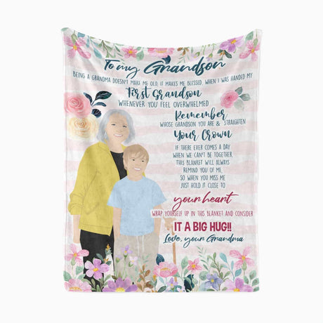 Personalized Grandson Blanket From Nana