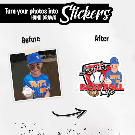 Loving that Baseball Life Sticker Personalized