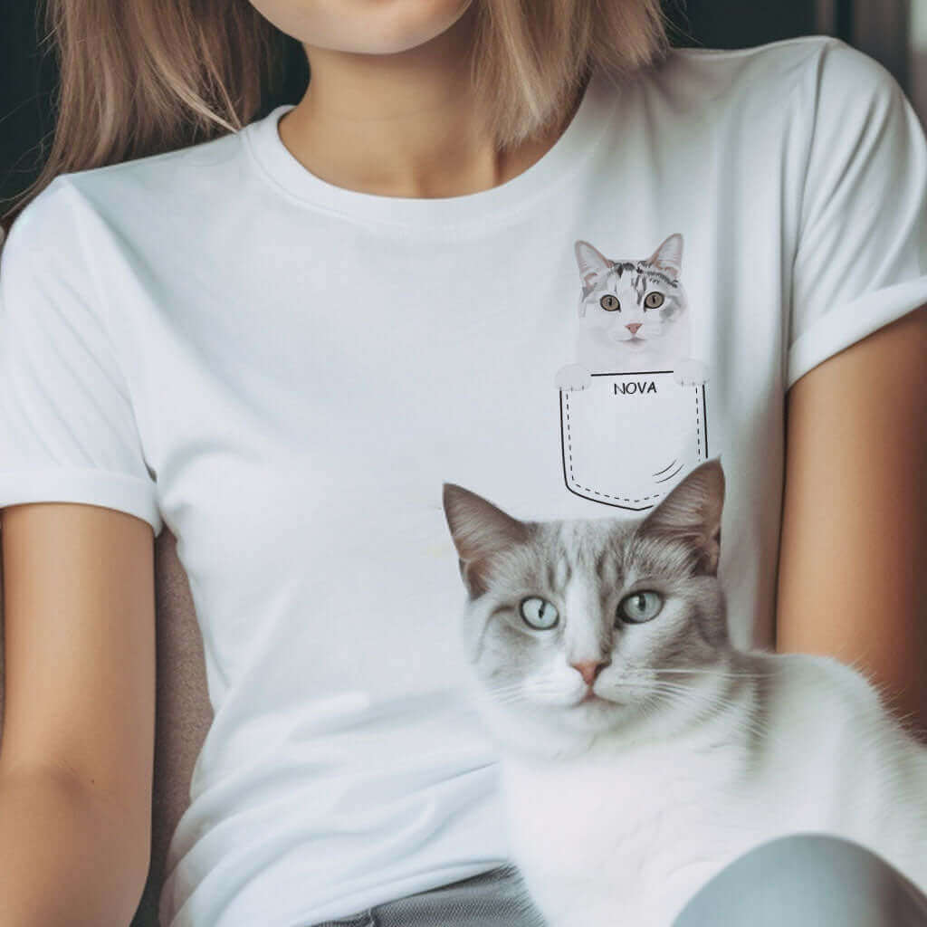Custom "Cat in Pocket" Shirt