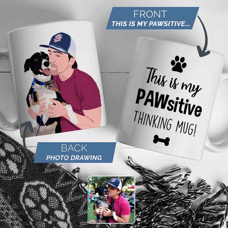 Personalized Pawsitive Dog Photo Mug