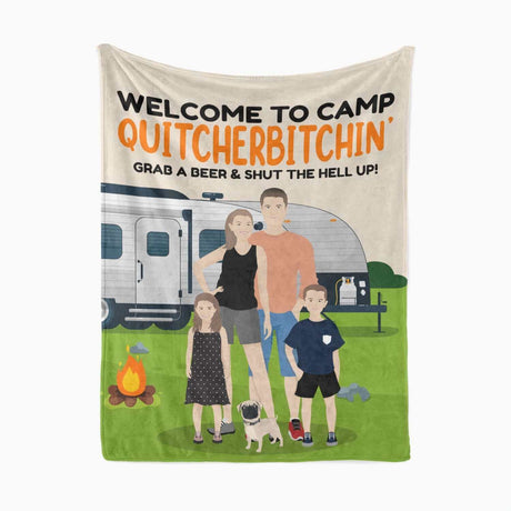 Personalized Family Camping Blanket