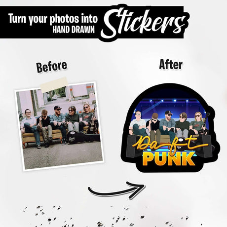 Personalized Music Rock band Photo Stickers