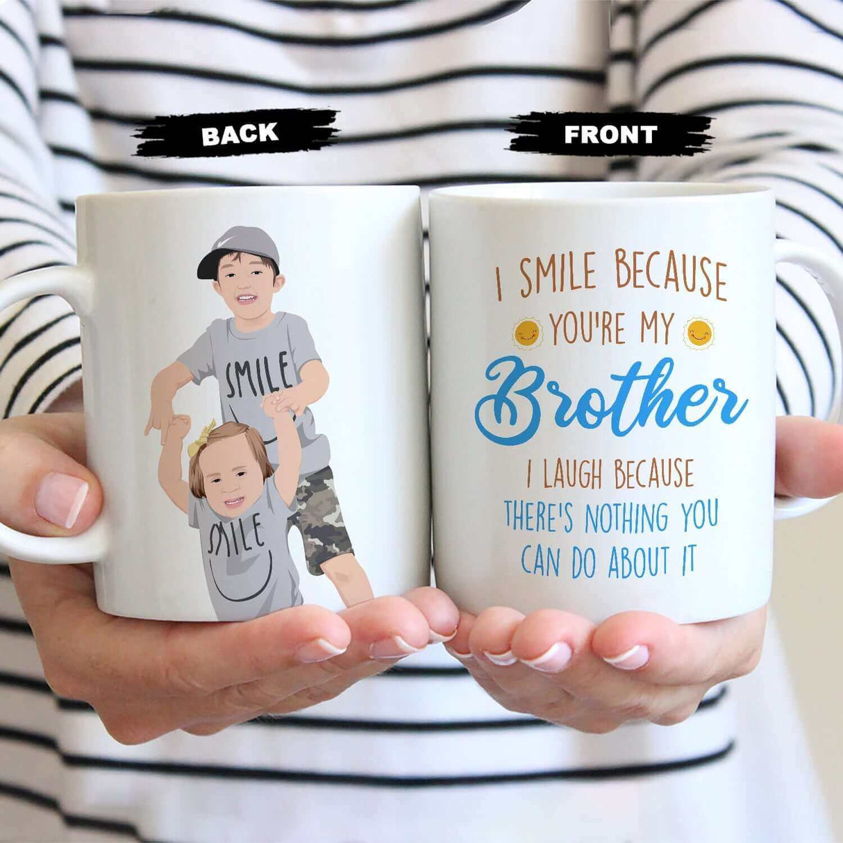 Personalized I Smile Mug for Brother