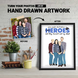 Dad Hero Frame Personalized