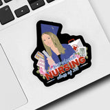 I Survived Nursing Class of Year Sticker Personalized