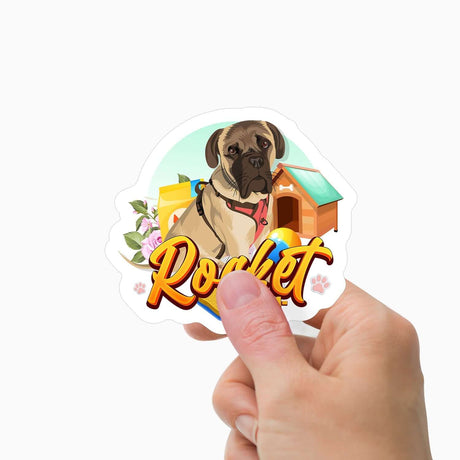Dog Name Sticker Personalized