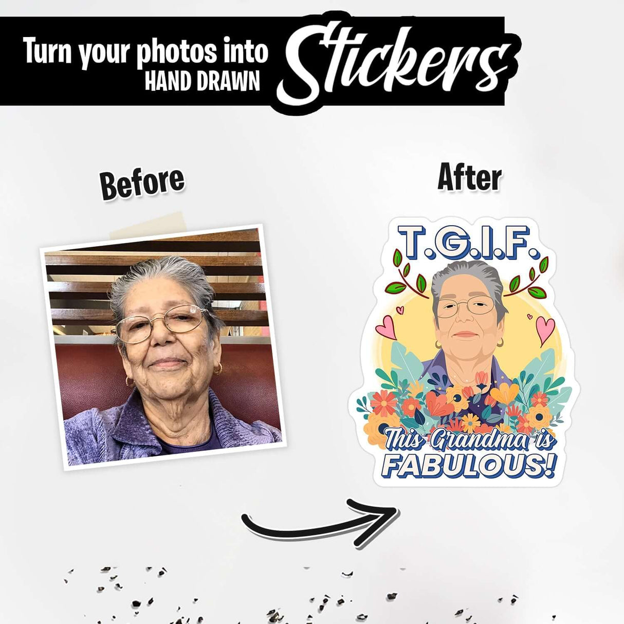 This Grandma Is Fabulous Sticker Personalized