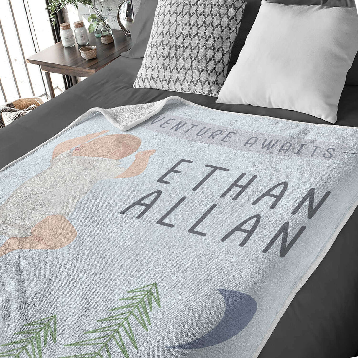 Personalized Adventure Awaits Baby Blanket