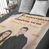 50th Anniversary Blanket Personalized