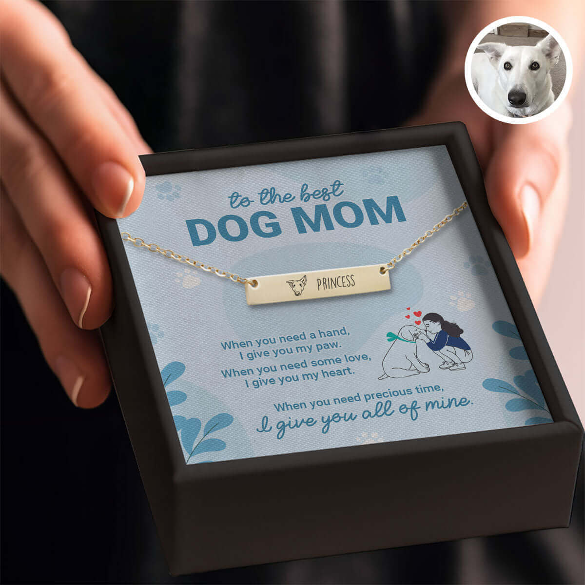 Personalized Dog Mom Necklace Gift