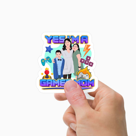 Yes I'm a Gamer Mom Sticker Personalized