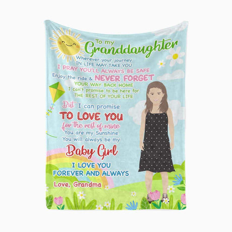 Personalized Granddaughter Blanket from Grandma