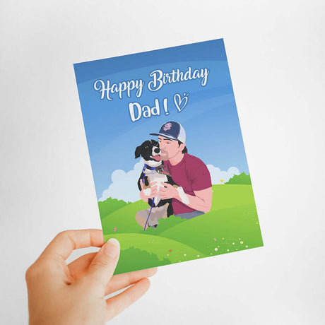 Personalized Dog Dad Birthday Card