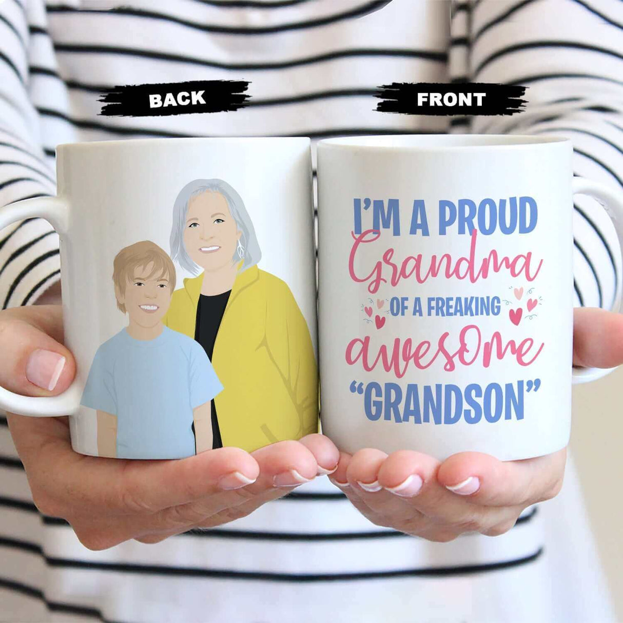 Proud Grandma Grandson Mug Personalized