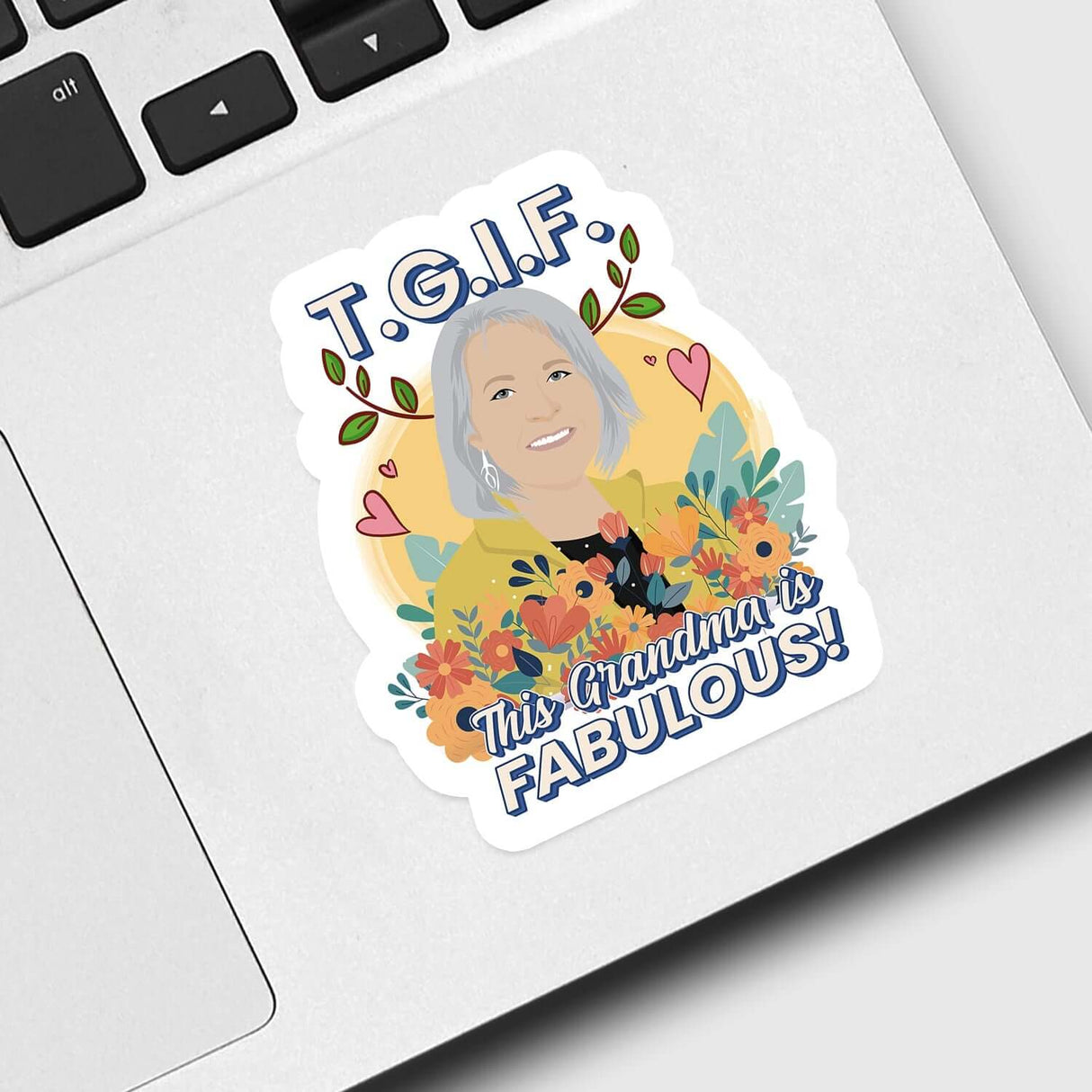 This Grandma Is Fabulous Sticker Personalized
