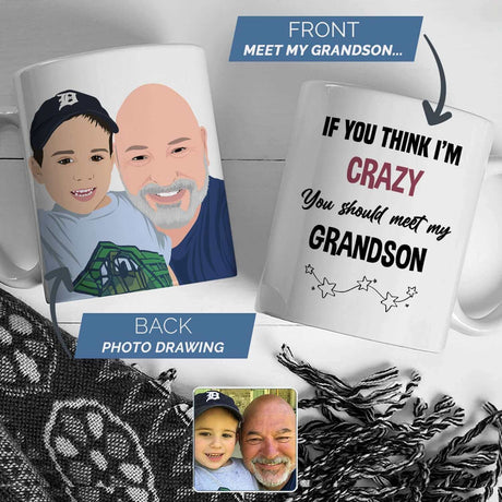 Personalized Crazy Grandson Mug