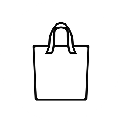A shopping bag icon in a circle on a white background.
