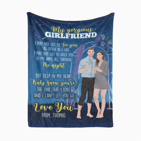 To My Girlfriend Blanket Personalized