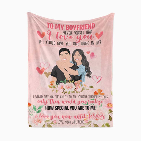 To My Boyfriend Blanket Personalized