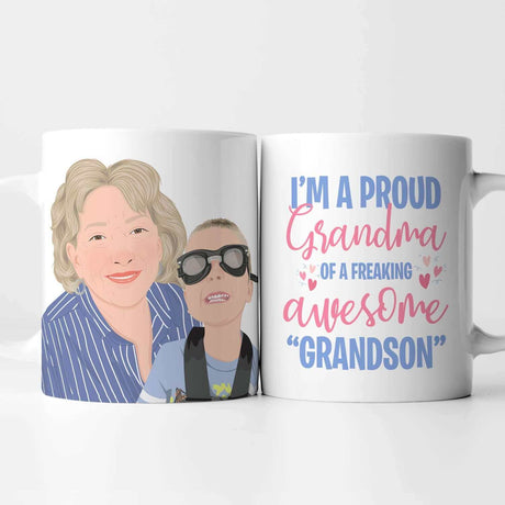 Proud Grandma Grandson Mug Personalized