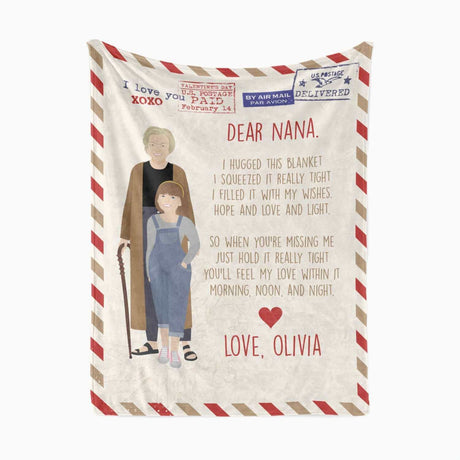 Dear Nana Personalized Letter Blanket