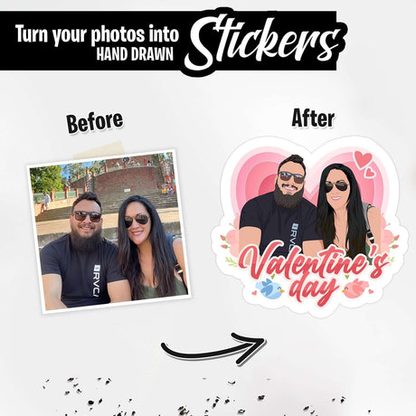 Happy Valentines Day Sticker Personalized