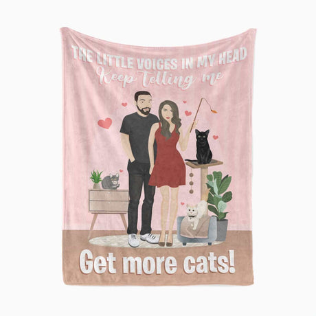 Get More Cats Personalized Blanket