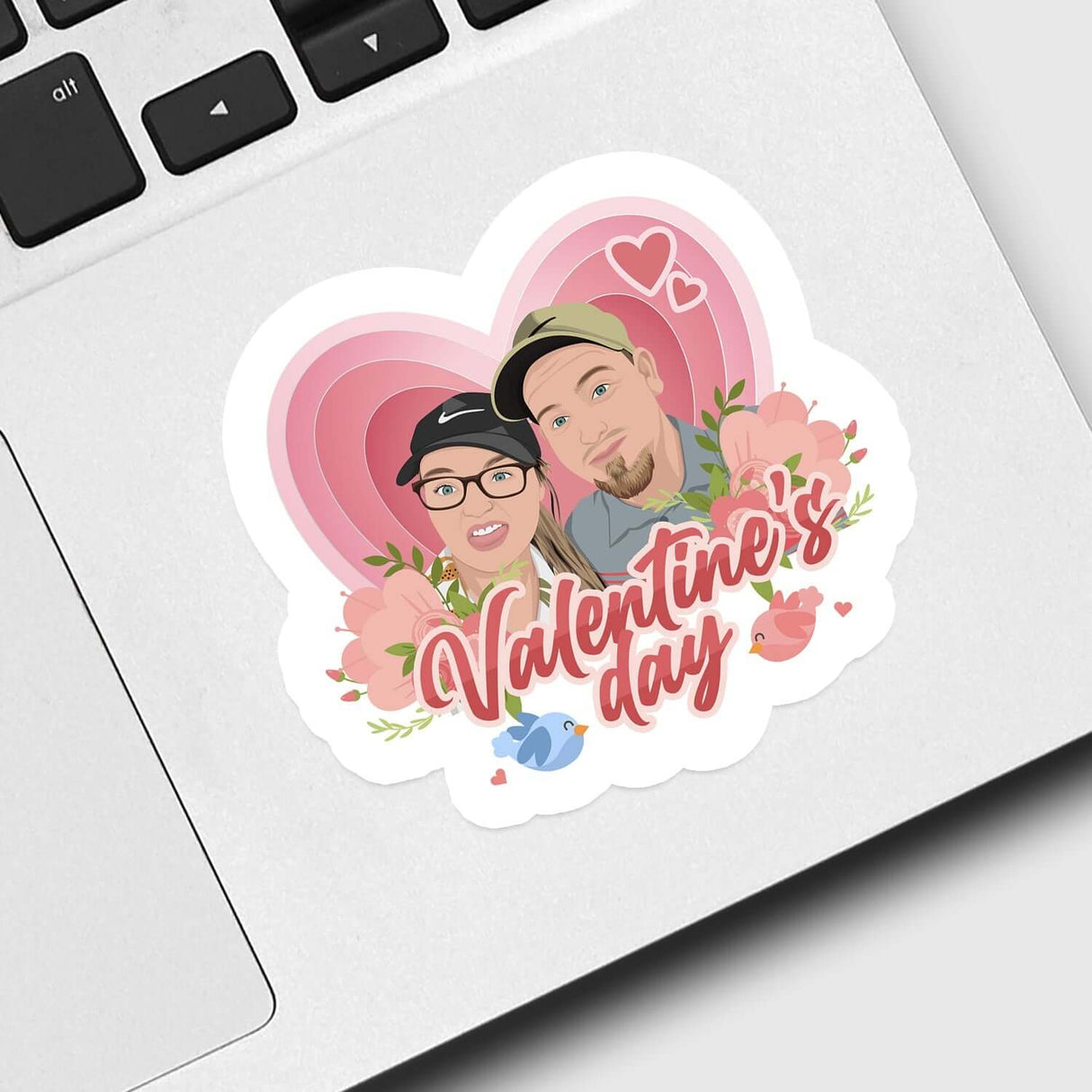 Happy Valentines Day Sticker Personalized