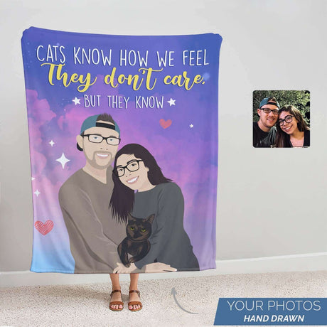 Funny Cat Blanket Personalized