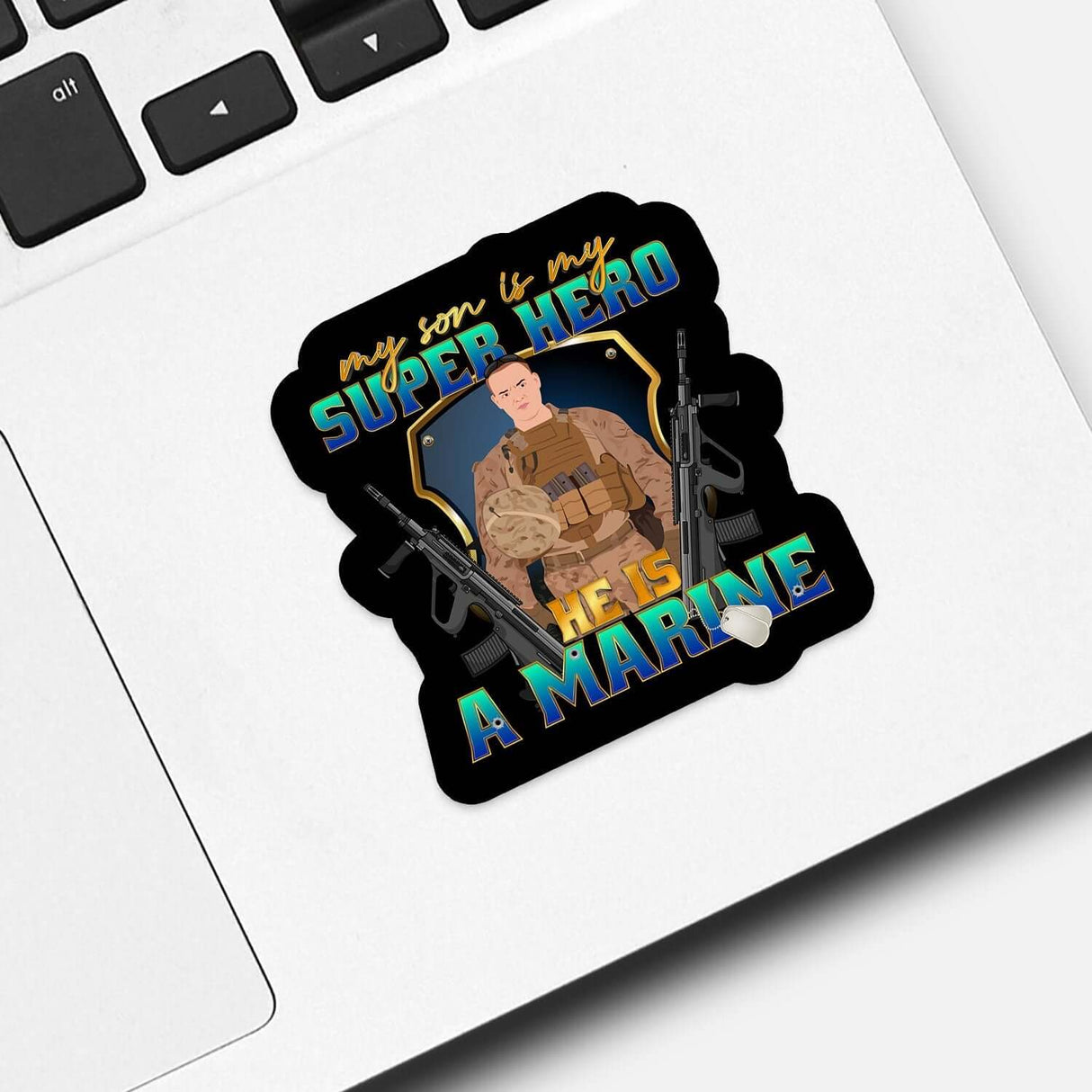 Personalized My Son is a Marine Stickers