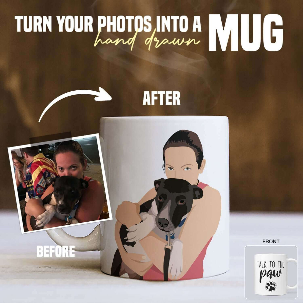 Talk to the Paw Mug Personalized