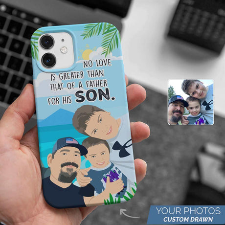 Father Son Phone Case Personalized