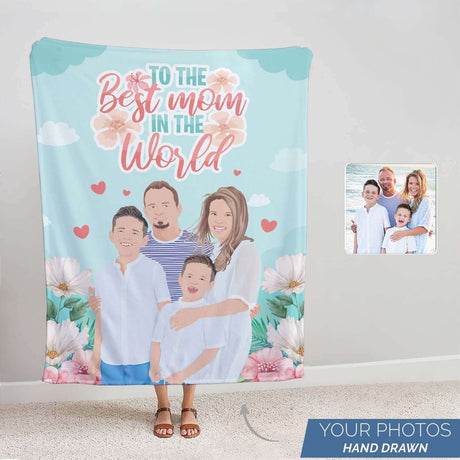 Best Mom in the World Blanket Personalized