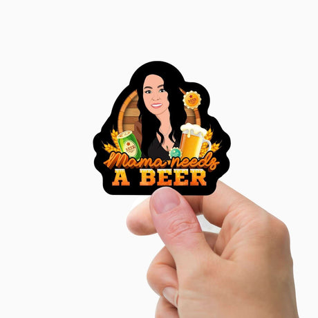 Personalized Beer Mom Stickers