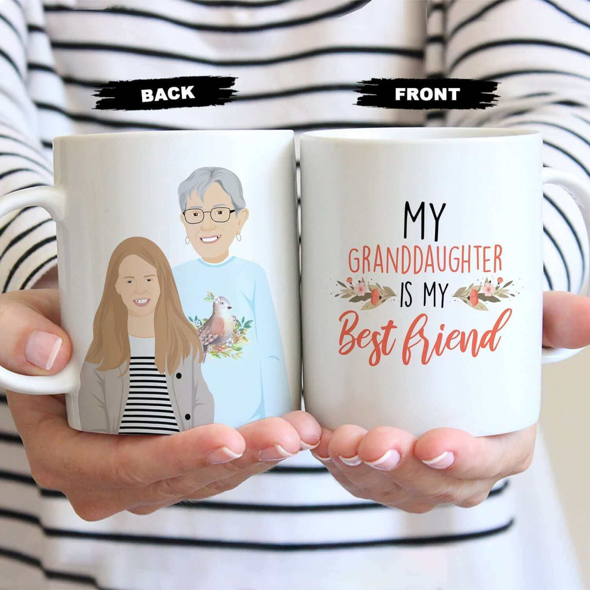 My Granddaughter is My Best Friend Mug Personalized