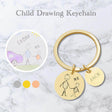 Personalized Child's Drawing Stainless Steel Keychain
