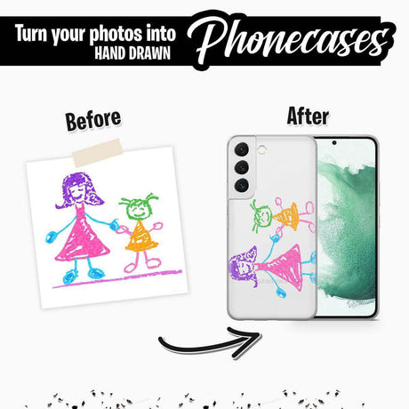 Personalized Clear Phone Case for Kids' Artwork