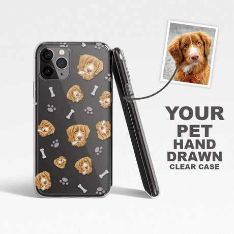 Personalized Hand-Drawn Dog Face Phone Case
