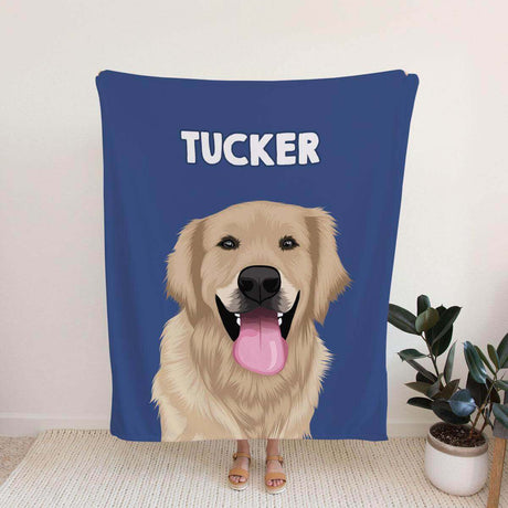Personalized Pet Portrait Blanket