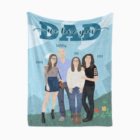We Love You Dad Blanket Personalized