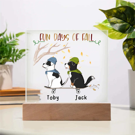 Fun Days of Fall Acrylic Square Plaque