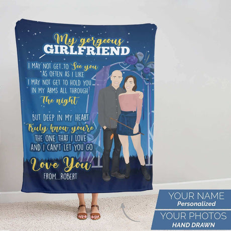 To My Girlfriend Blanket Personalized