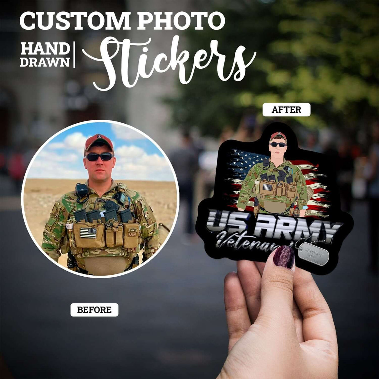 Custom Us Army Stickers Veteran
