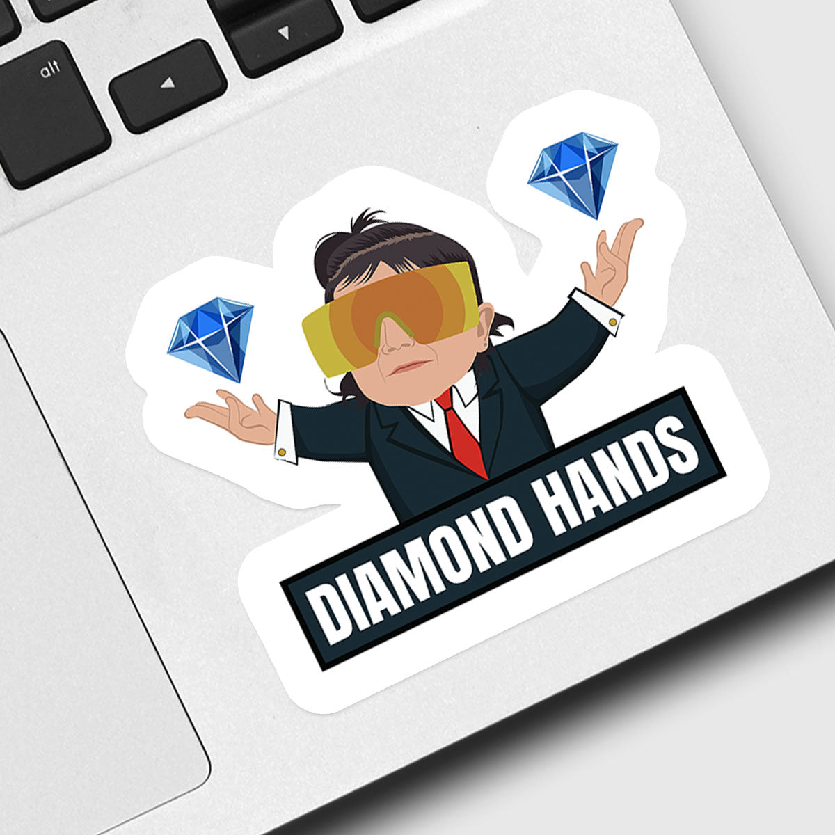 Custom Diamond Hand WSB Stickers
