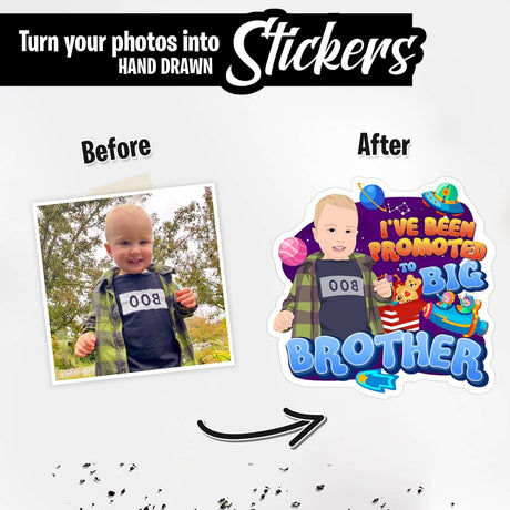 Promoted to Big Brother Sticker Personalized