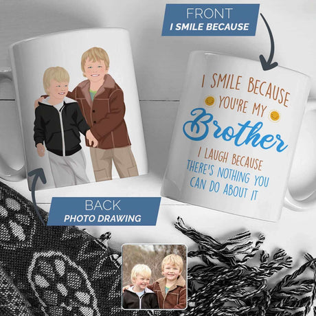 Personalized I Smile Mug for Brother