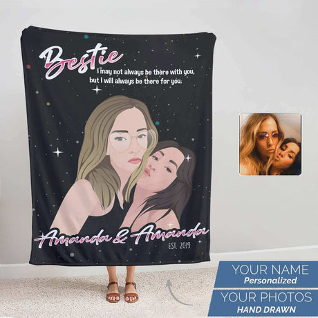 Personalized Bestie Bff Blanket With Names